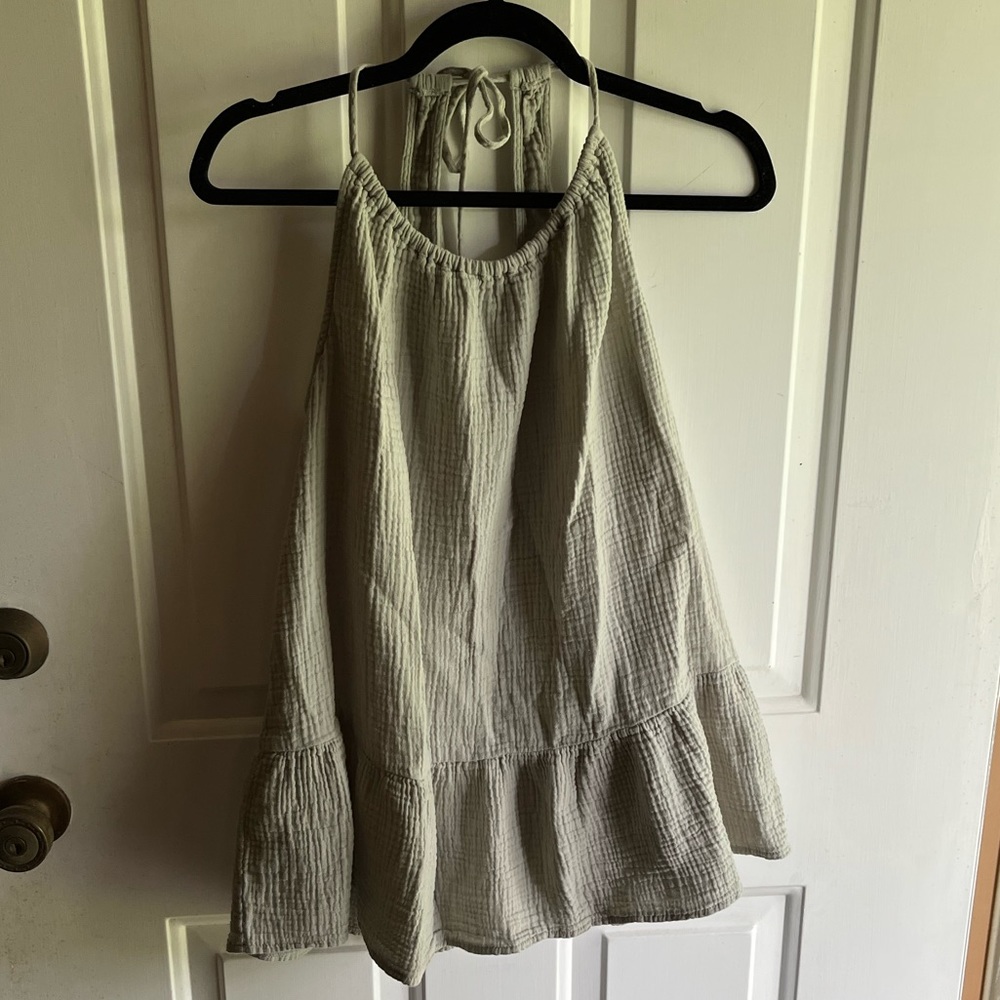 Xhilaration Sage Gauze Tank Top